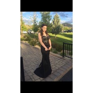 Black mermaid pageant/prom dress
